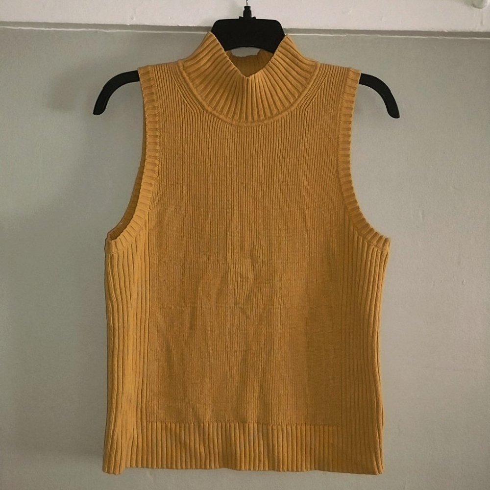 Gap blusa de mujer acanalada mangas cortas cuello alto